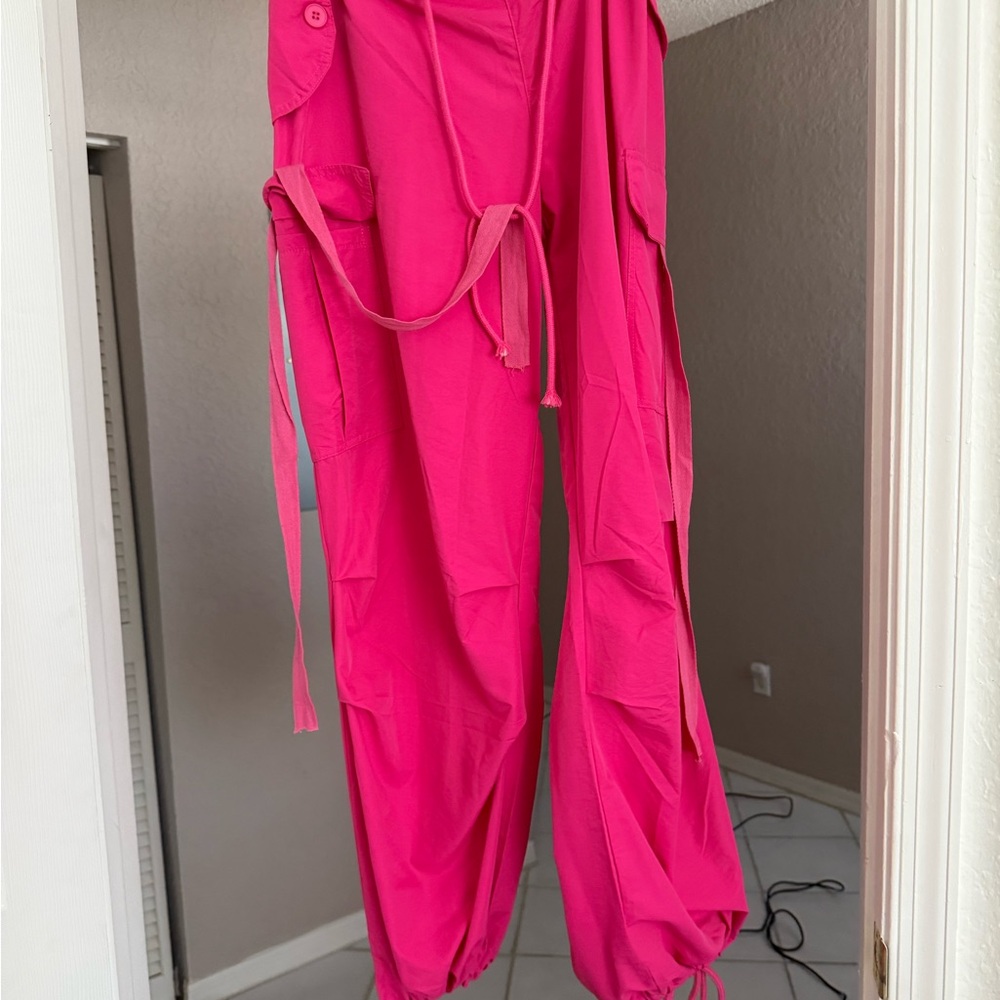 Vibrant Pink Track Pants